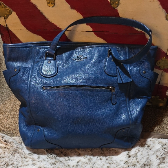 Coach Handbags - Coach Blue Denim Mickey Tote